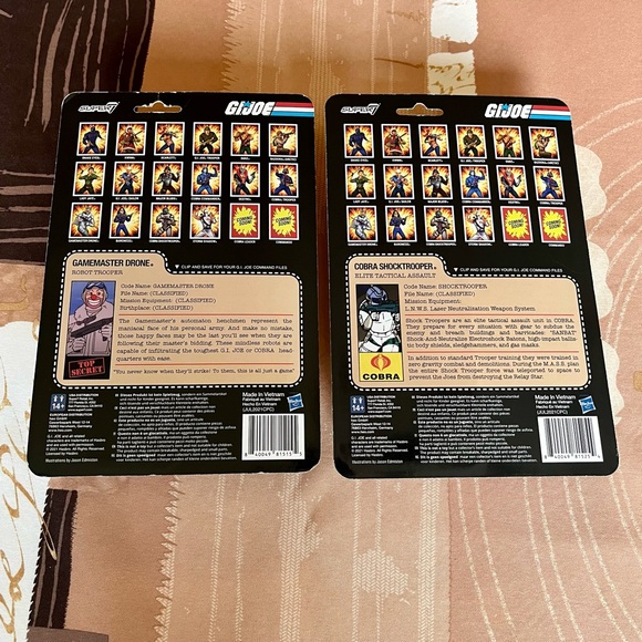 G.I.Joe 2021 4” Super7 Gamemaster Drone Robot Trooper & Cobra Shocktrooper Dual - Picture 2 of 6